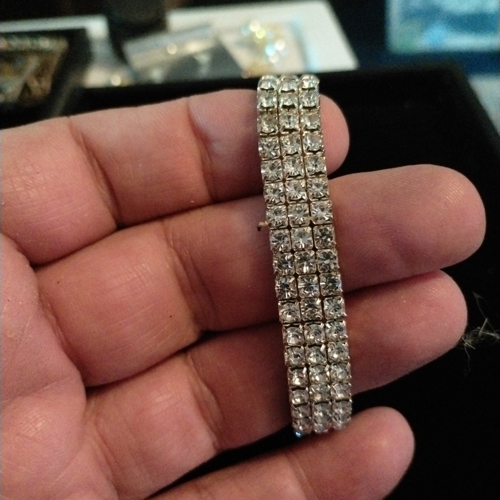 Elegant Silver Crystal Bracelet